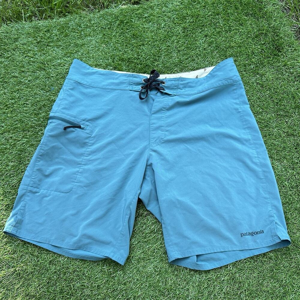 Patagonia Stretch Planing Board Shorts 20” Mens Size 38 Blue Swim Athletic‎